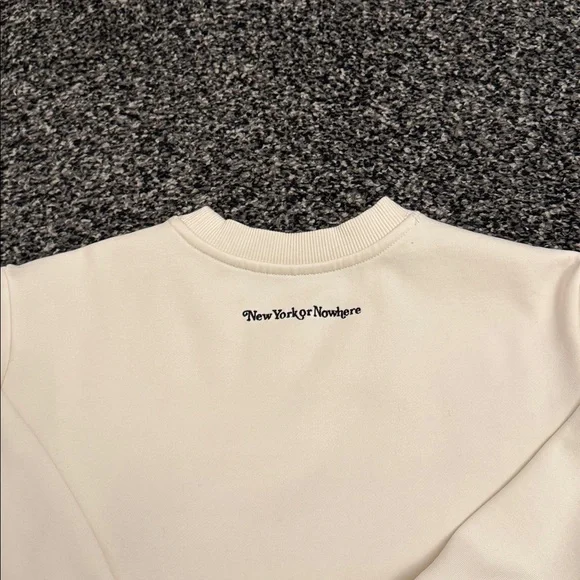 New York or Nowhere Cream Color crewneck sweatshirt, size xs - Picture 2 of 3